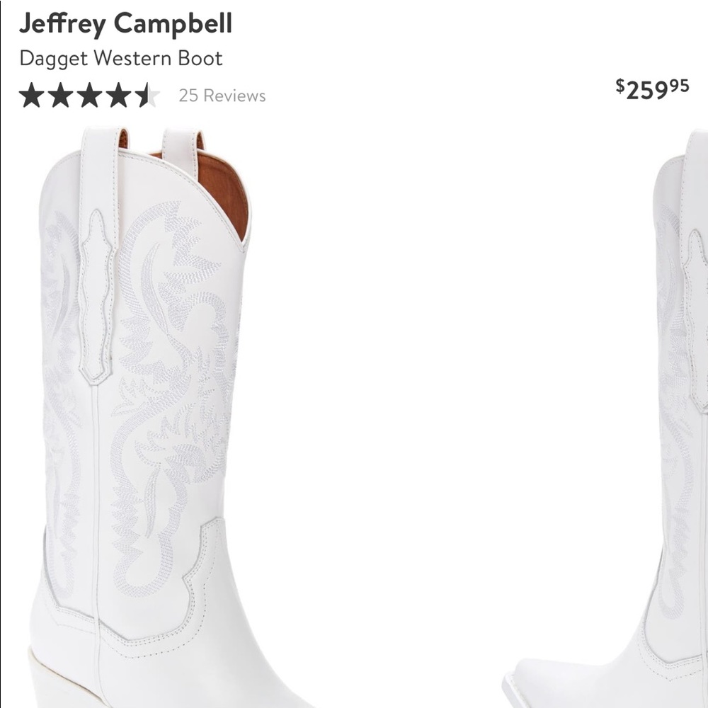Jeffrey Campbell Daggett Cowboy Boots white 7.5